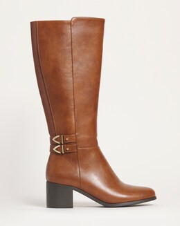 Cushion Walk Block Heel Boot E Fit Standard Calf