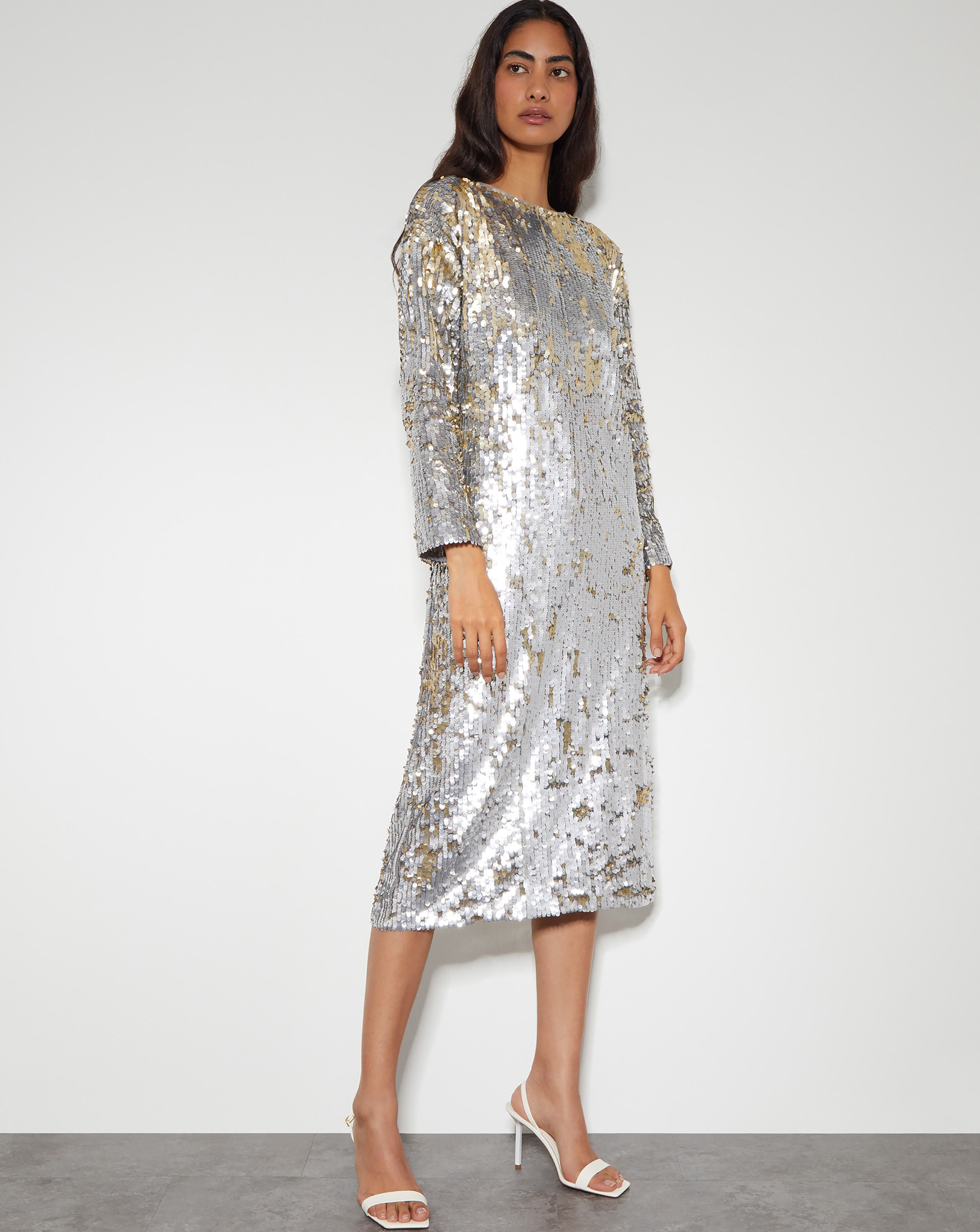 Simply be silver dress sales