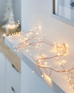 Rose Gold Cluster Christmas Lights