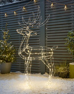 Outdoor Twinkling Christmas Reindeer - 1.4m