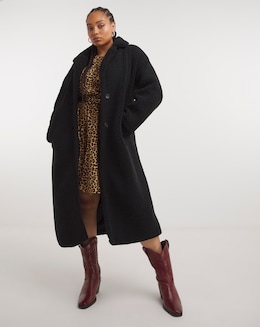 Black Teddy Maxi Coat