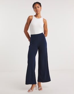 Joanna Hope Short Navy Palazzo Trouser