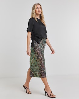 Joanna Hope Multi Sequin Midi Skirt