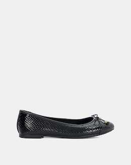 Dune Hallo Charm Detail Ballet Shoes Wide Fit