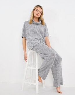 Pretty Secrets Soft Knit Poncho and Wide Leg Lounge Set
