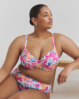 Elomi Savaneta Plunge Wired Bikini Top White