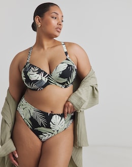 Elomi Tropical Retreat Mid Rise Bikini Brief Black