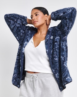 Joe Browns Oversized Snuggle Hoodie Blue Mix