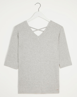 Figleaves Supersoft Luxury Rib Elbow Length T-Shirt