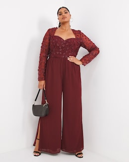 Chi Chi Sweetheart Petal Detailed Jumpsuit