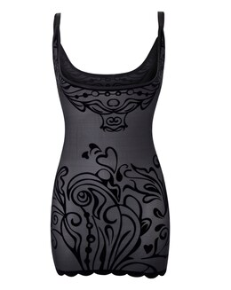 Joanna Hope Black Flock Underbust Slip