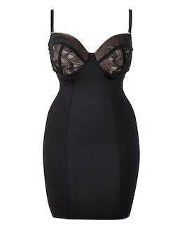 MAGISCULPT Jacquard Black Underwired Full Slip Firm Control