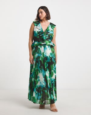 Joanna Hope Ruffle Pleated Dress - Image 1