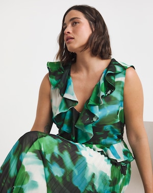 Joanna Hope Ruffle Pleated Dress - Image 3