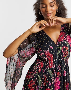 Joanna Hope Lurex Printed Maxi Dress - Image 2