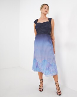 Chi Chi London Border Print Midi Dress