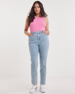 Bromide Blue Lara Slim Mom Jean