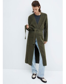 Mango Knitted Longline Cardigan