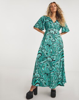 Twisted Wunder Grace Swirl Maxi Dress