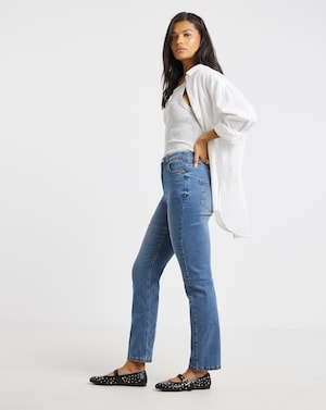 24/7 Western Blue Straight Leg Jeans - Image 1