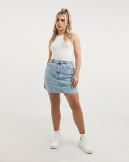 Floral Embroidered Skirt
