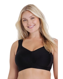 Miss Mary of Sweden Freedom Skin Relief Cotton Non Wired Bra Black