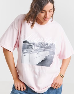 Baby Pink Marilyn Monroe License T-Shirt