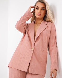 Ready for Takeoff Blazer in Red – Simply Blush