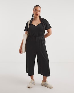 Black Supersoft Sweetheart Jumpsuit