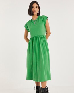 Green Jersey Midi Dress