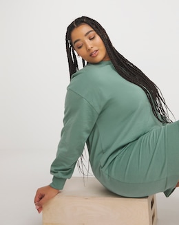 Green Sweatshirt Dress