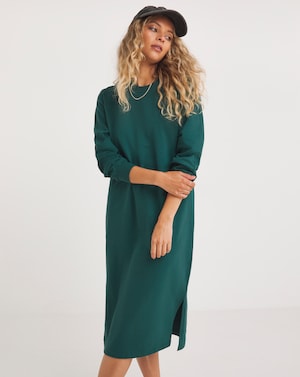 Green Midi Sweatshirt Dress - Image 4
