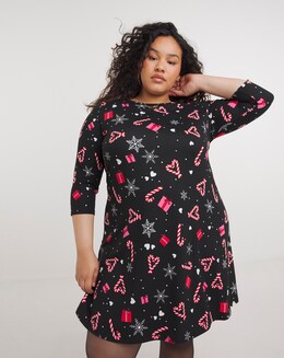 Supersoft Novelty Print Dress