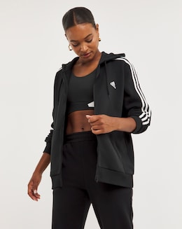 adidas 3 Stripes Fleece Full Zip Hoodie