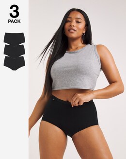 Sloggi 3 Pack Basic Maxi Briefs, Black, Skintone or White