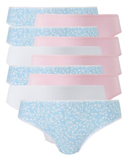 Naturally Close 10 Pack Petal Bikini Briefs