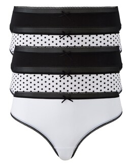 Pretty Secrets 5 Pack Spots Micro Bikini Briefs