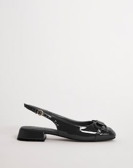 Everly Snaffle Trim Slingback Shoes Ex Wide Fit