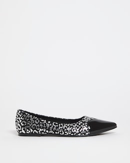 Maya Heart Toe Cap Ballerina Shoes Wide Fit