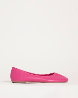 Kinsley Soft Square Toe Ballerina Shoes Ex Wide Fit