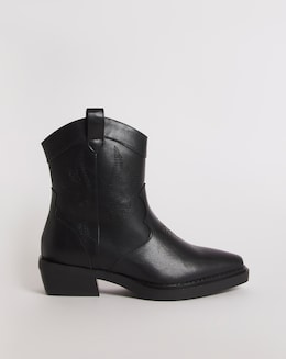 Vita Classic Ankle Western Cowboy Boots Ex Wide Fit