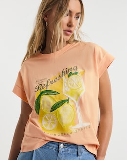Peach Lemon Spritz Boxy T-Shirt