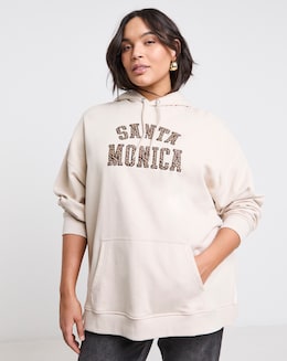 Ecru Santa Monica Graphic Hoodie