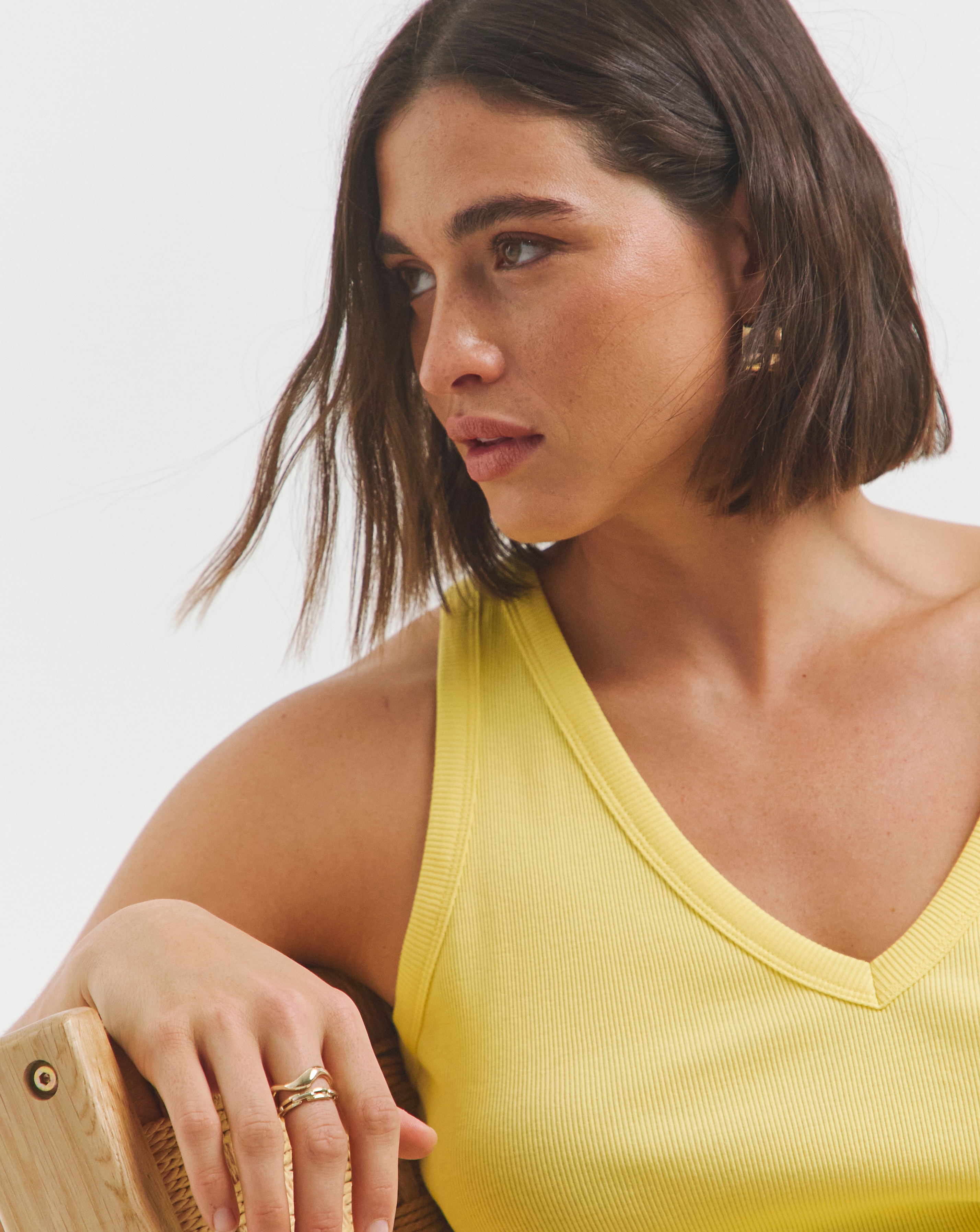 pale yellow plus size tops