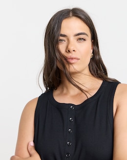 Simply Be Black Henley Vest