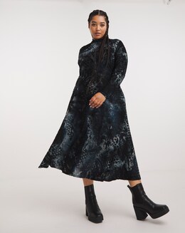 Joe Browns Blue Devore Maxi Dress