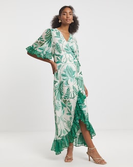 Hope &amp; Ivy Clarissa Wrap Maxi Dress
