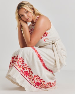 Joe Browns Lucy Halterneck Embroidered Maxi Dress