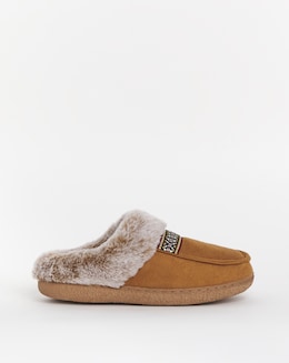 Cushion Walk Faux Fur Cosy Stitch Slippers EEE Fit