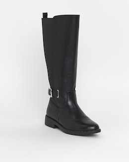 Cushion Walk Elastic Buckle Boot E Fit Curvy Calf